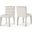 Kai Velvet Dining Chair Set of 2 In Cream