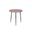 Kaii Medium End Table Hammered Edge/Black Iron Legs In Rosso