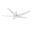 Kaj 48 Inch 5-Blade Flush Mount Smart Ceiling Fan with LED Light and Remote In White