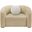 Kali Faux Shearling Teddy Fabric Chair In Beige