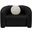 Kali Faux Shearling Teddy Fabric Chair In Black