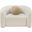 Kali Faux Shearling Teddy Fabric Chair In Cream