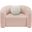 Kali Faux Shearling Teddy Fabric Chair In Pink