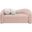 Kali Faux Shearling Teddy Fabric Loveseat In Pink