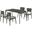 Kalia 5 Piece Wood Dining Set In Gray