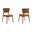 Kalia Upholstered Wood Dining Chair Set of 2 In Orange