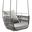 Kaliah Outdoor Patio Aluminum Swing Chair In Light Gray and White