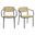 Kalmar Stackable Outdoor Armchair Set of 2 In Natural