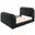 Kana Eastern King Bed with LED, Fireplace and TV Cabinet In Black