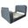 Kana Eastern King Bed with LED, Fireplace and TV Stand In Gray