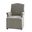 Kanrad Slipcover Dining Chair With Casters In Grey