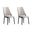 Kara Dining Side Chair Set of 2 In Light Grey