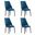 Kara Dining Side Chair Set of 4 In Blue