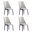 Kara Dining Side Chair Set of 4 In Light Grey