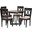 Kara Wood 5 Piece Dining Set In Sand and Dark Brown