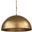 Karina 36 Inch Hammered Metal Round Dome Pendant Light In Brass Tone