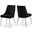 Karina Velvet Dining Chair Set of 2 In Black/Chrome