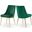Karina Velvet Dining Chair Set of 2 In Green