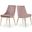 Karina Velvet Dining Chair Set of 2 In Pink