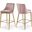 Karina Velvet Stool Set of 2 In Pink