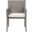 Karis Natural Rattan Dining Armchair In French Grey