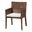 Karis Rattan Dining Armchair With Cushion In Antique Coffee