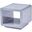 Karla Contemporary Wood End Table In Glossy Light Gray Lacquer Finish