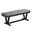 Karol Dining Bench In Gray Fabric and Weathered Gray Wood
