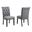 Karol Dining Chairs Set of 2 In Gray Fabric and Weathered Gray Wood