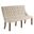 Karol Large Upholstered Dining Bench In Beige Linen Fabric and Walnut Wood