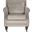 Karsen Mushroom Taupe and Espresso Club Chair with Silver Nailhead Detail