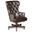 EC Katherine Brown Leather Home Office Swivel Chair