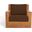 Kauai Brazilian Teak Patio Chair In Natural and Dark Brown