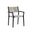 Kavala Stackable Dining Armchair Set of 2 In Charcoal