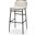 Kavalan 33.5 Inch Total Height Beige Upholstered Seat Gray Metal Frame Counter Stool