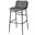 Kavalan 37.5 Inch Total Height Ebony Leather Seat Black Metal Frame Bar Stool