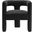 Kayla Boucle Upholstered Armchair In Black