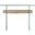 Kayley Clear and Natural Rectangular Modern Glass Console Table