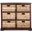 Keenan Cherry 6 Wicker Basket Storage Chest