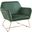Keira Green Velvet Accent Chair With Metal Base