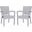 Kelda Grey Stacking Arm Chair Set of 2