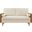 Kellan Performance Velvet Loveseat In Walnut and Alabaster