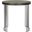 Kelly Dark Brown and Black Scandinavian Wood Side Table