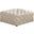 Kelly Square Transitional Linen Fabric Ottoman In Beige