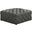 Kelly Square Transitional Linen Fabric Ottoman In Gray