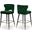 Kelly Velvet Stool Set of 2 In Green