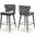 Kelly Velvet Stool Set of 2 In Grey