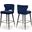 Kelly Velvet Stool Set of 2 In Navy