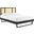 Kelsea Cane and Wood Full Platform Bed With Angular Legs In Black