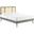 Kelsea Cane and Wood Full Platform Bed With Splayed Legs In Gray
